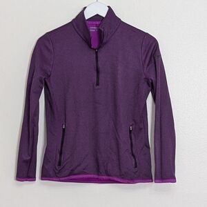 Nike Golf Women Pullover Medium Purple Quarter Zip Therma Fit